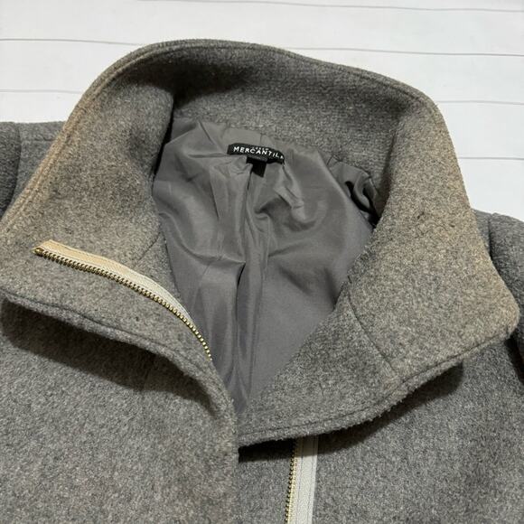 J Crew Mercantile Light Gray Wool Blend City J6140 Pea Coat Women’s Size 8 - Picture 3 of 9